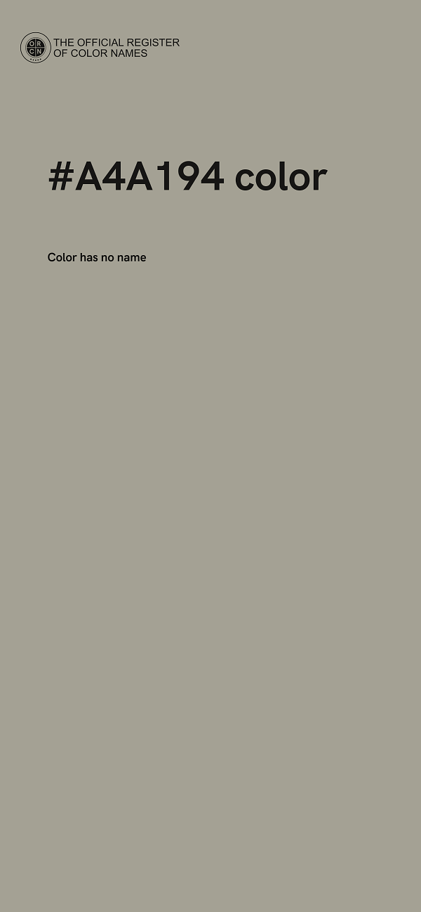 #A4A194 color image