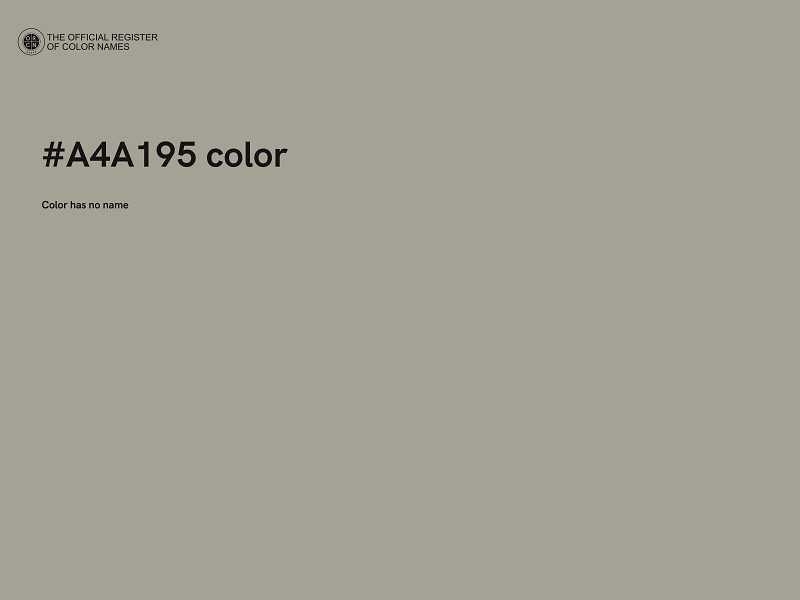 #A4A195 color image