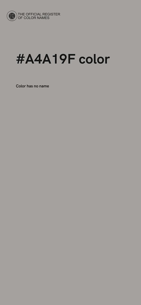 #A4A19F color image