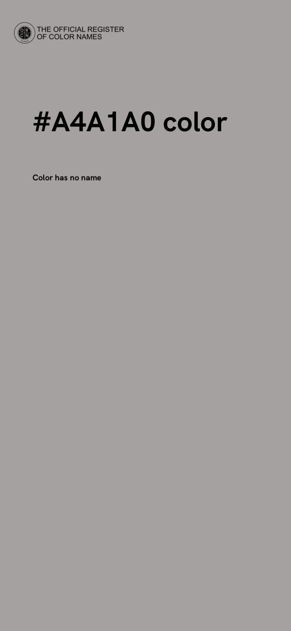 #A4A1A0 color image