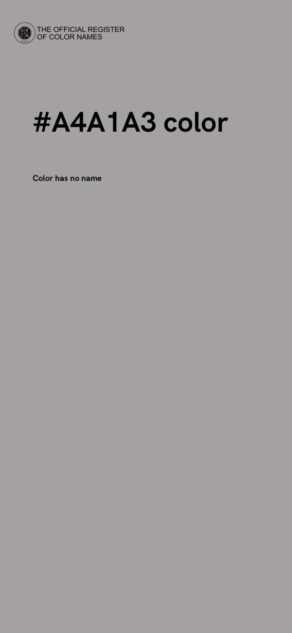 #A4A1A3 color image