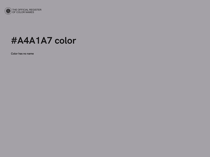 #A4A1A7 color image