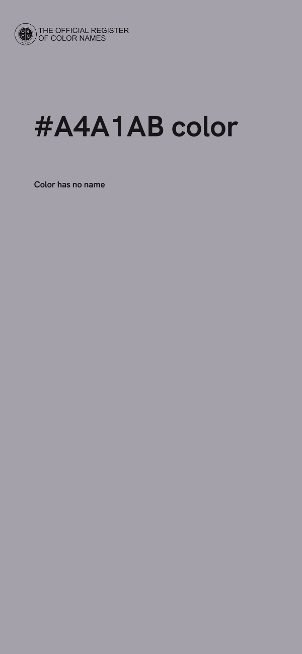 #A4A1AB color image