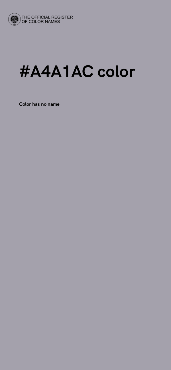 #A4A1AC color image