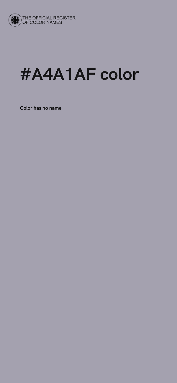 #A4A1AF color image