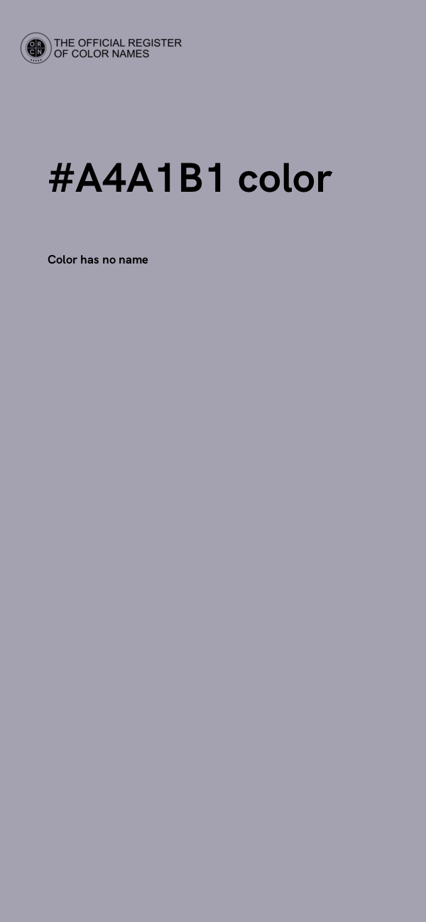 #A4A1B1 color image