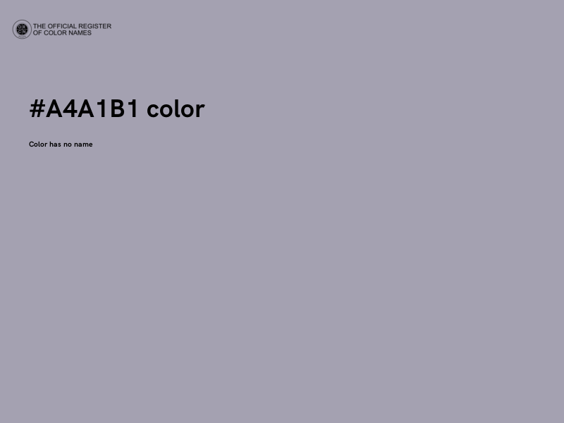 #A4A1B1 color image