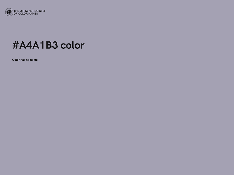 #A4A1B3 color image