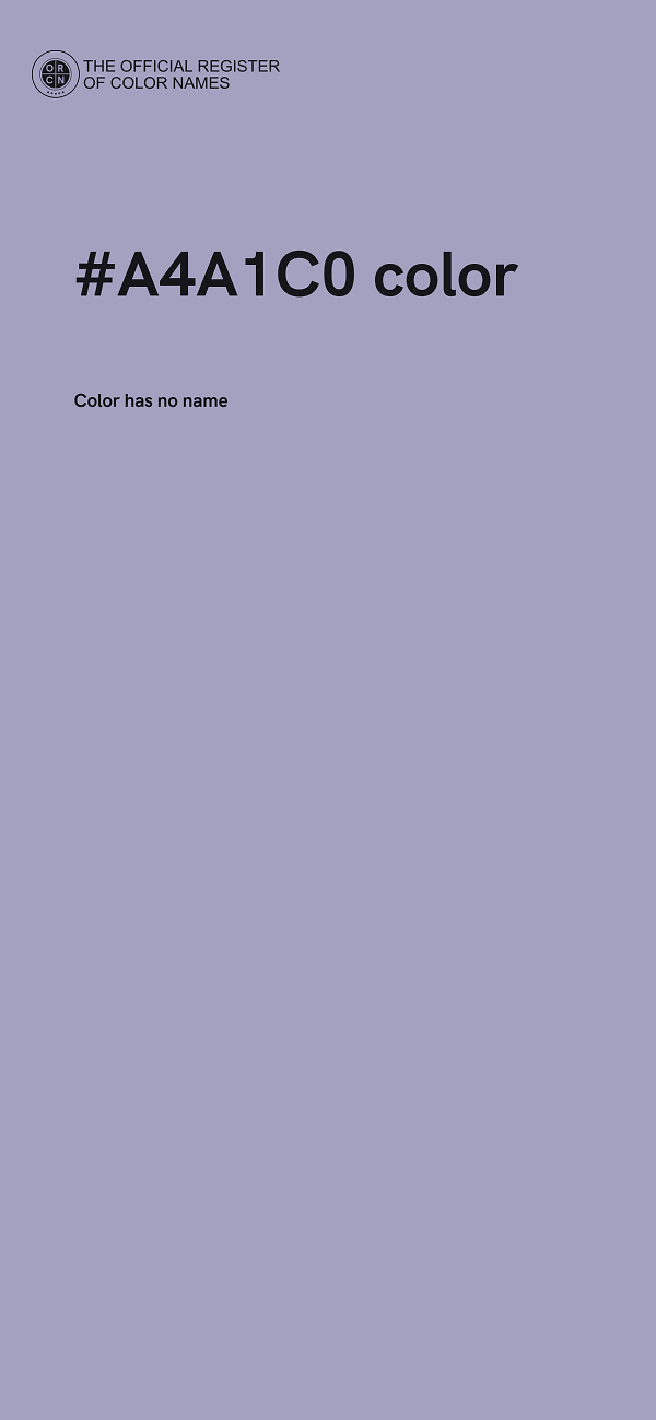 #A4A1C0 color image