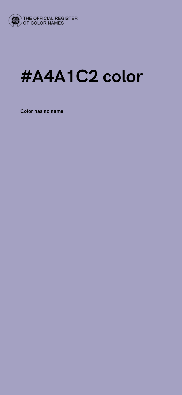 #A4A1C2 color image