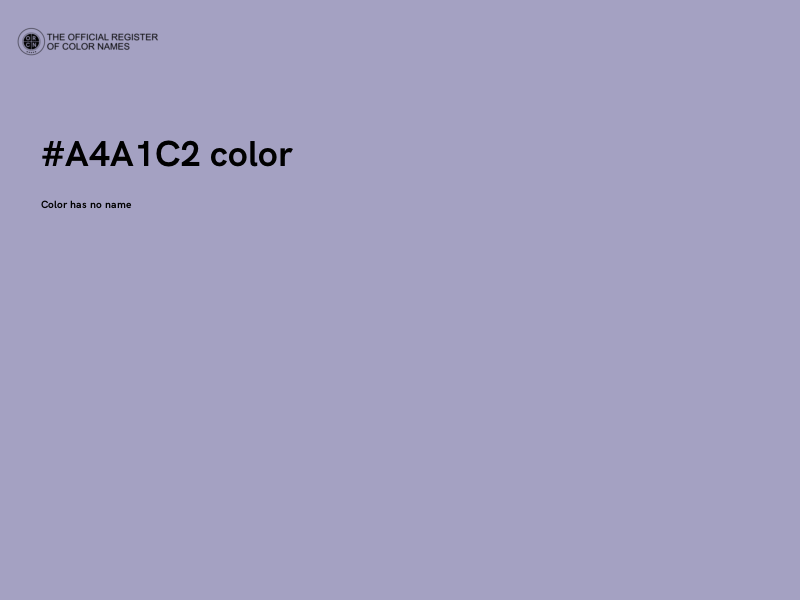 #A4A1C2 color image