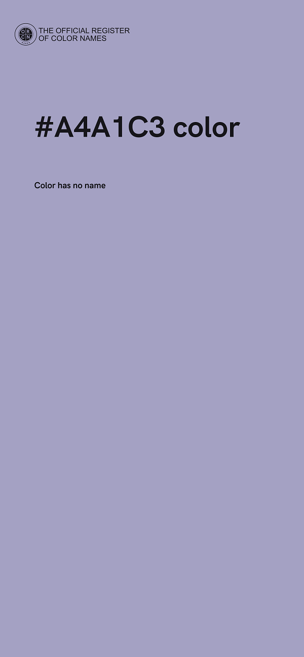 #A4A1C3 color image
