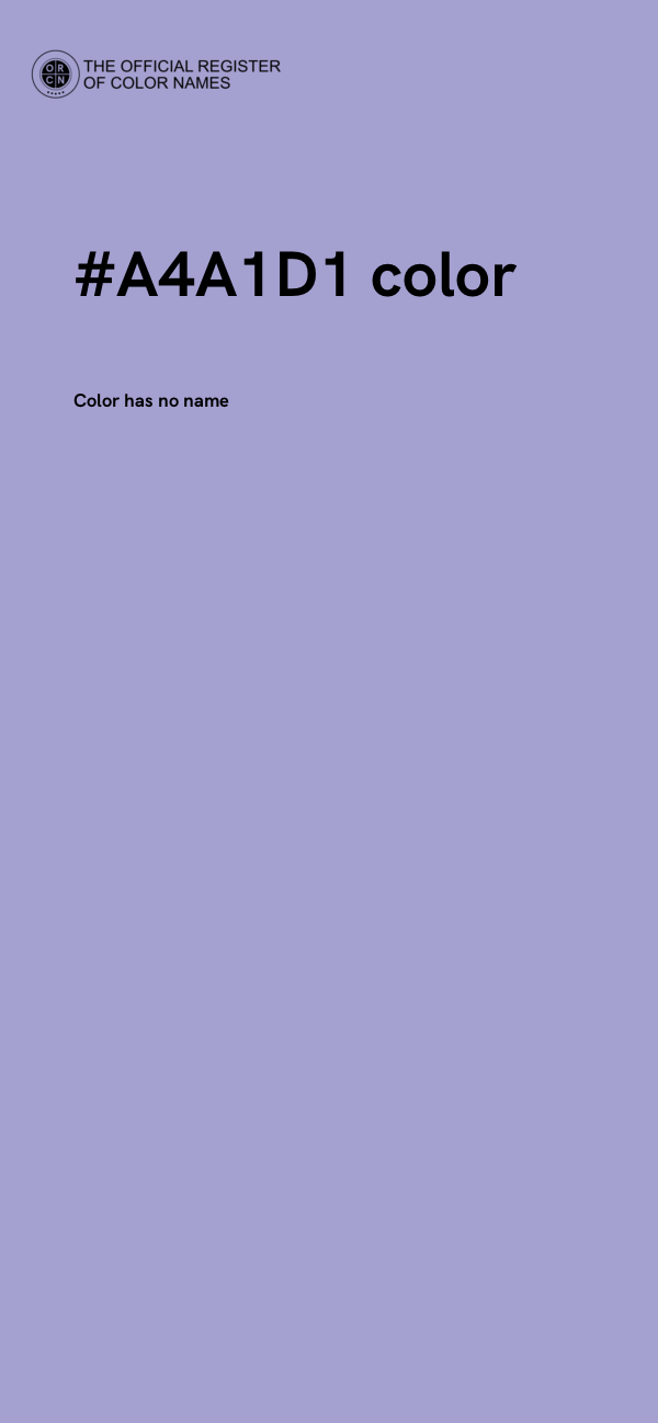 #A4A1D1 color image