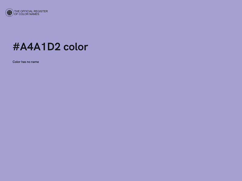 #A4A1D2 color image