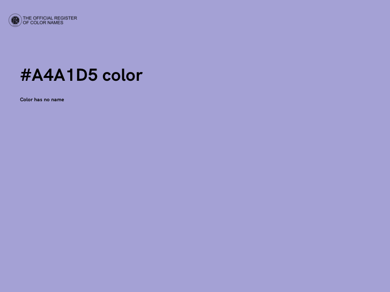 #A4A1D5 color image