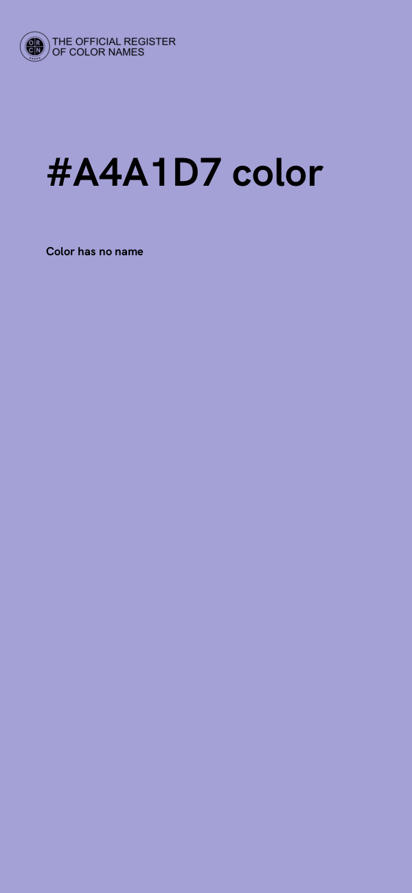 #A4A1D7 color image