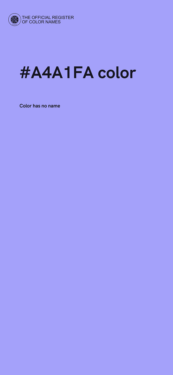#A4A1FA color image