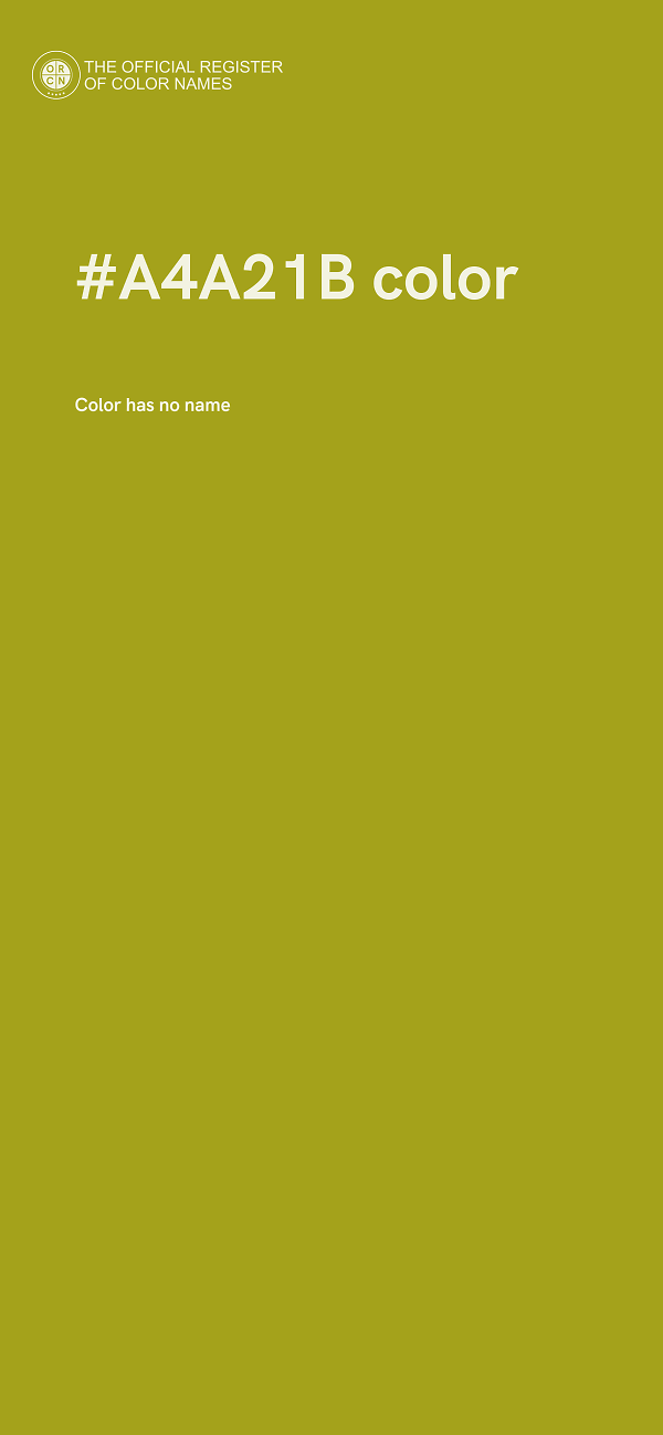 #A4A21B color image