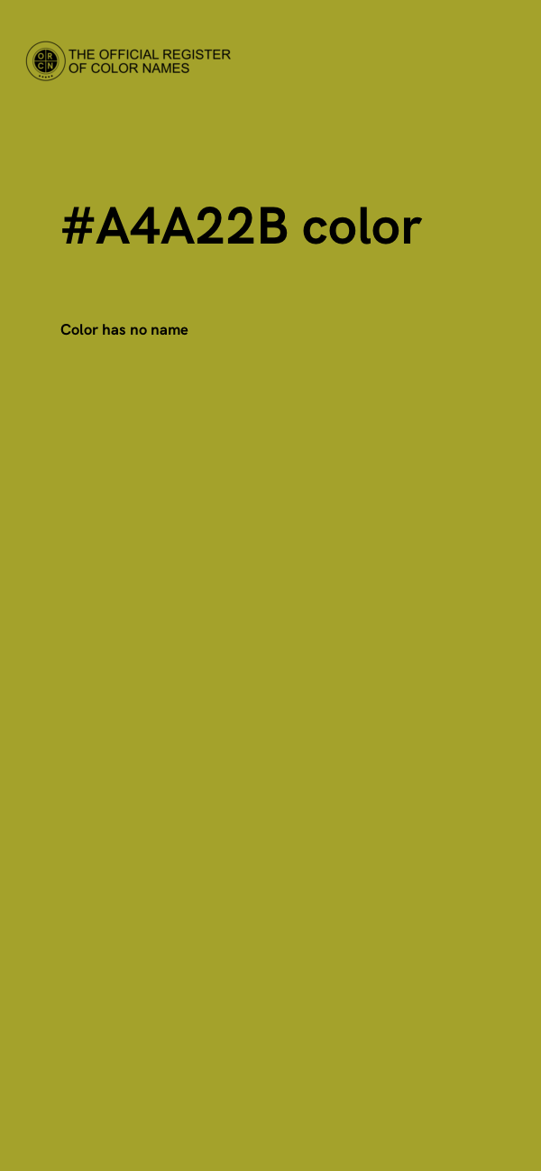 #A4A22B color image
