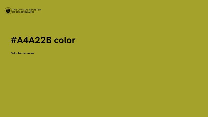 #A4A22B color image