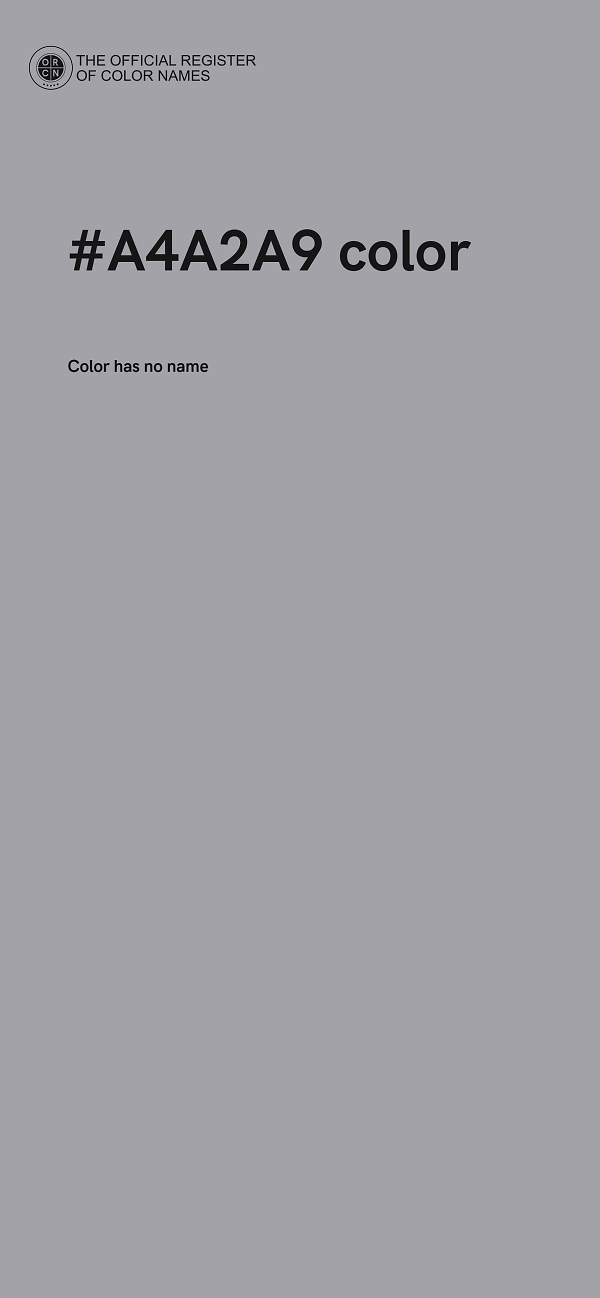 #A4A2A9 color image