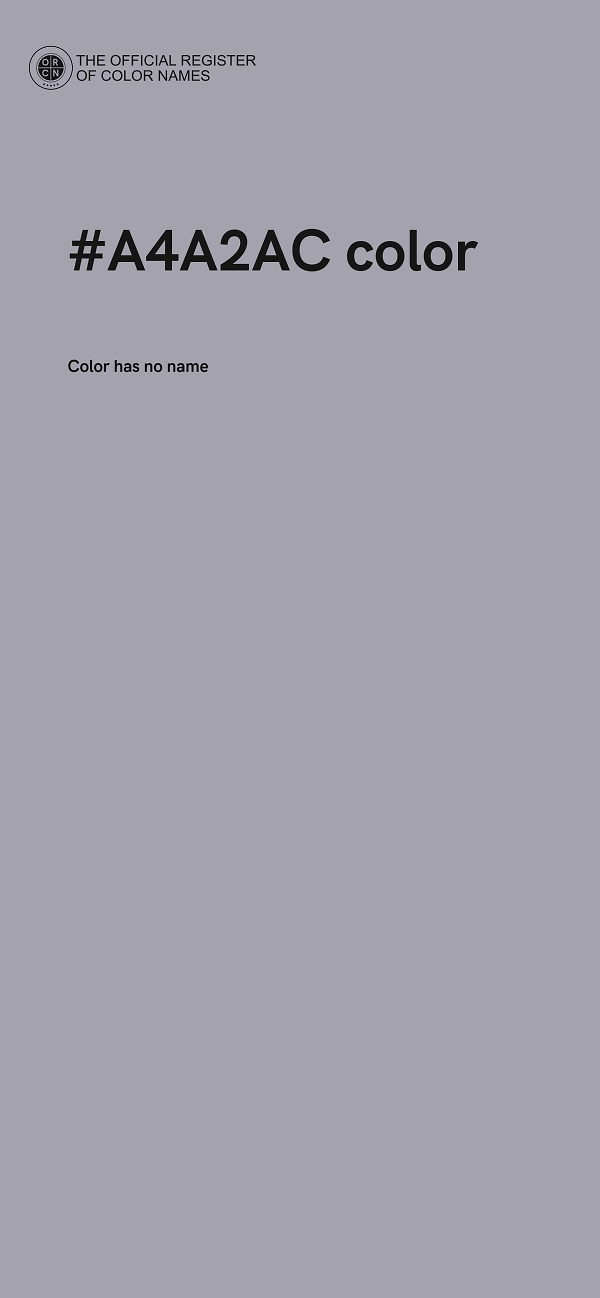 #A4A2AC color image