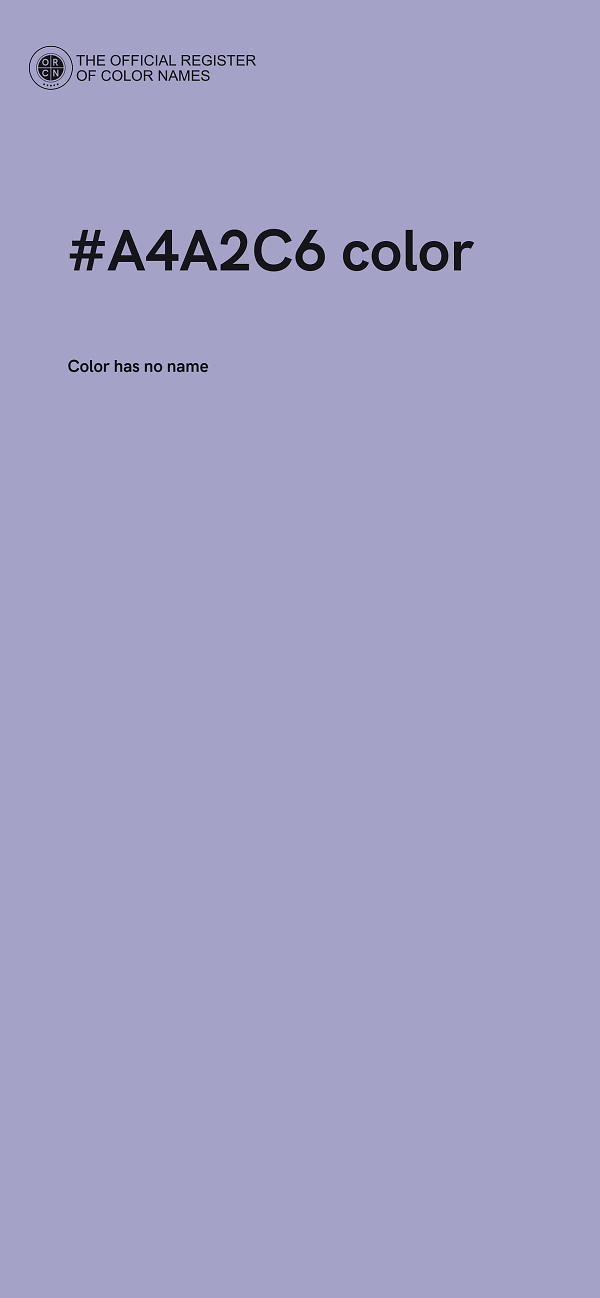 #A4A2C6 color image