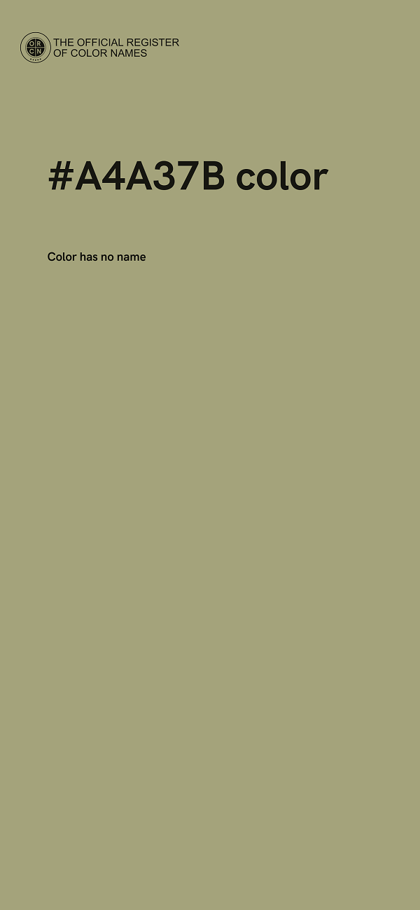 #A4A37B color image