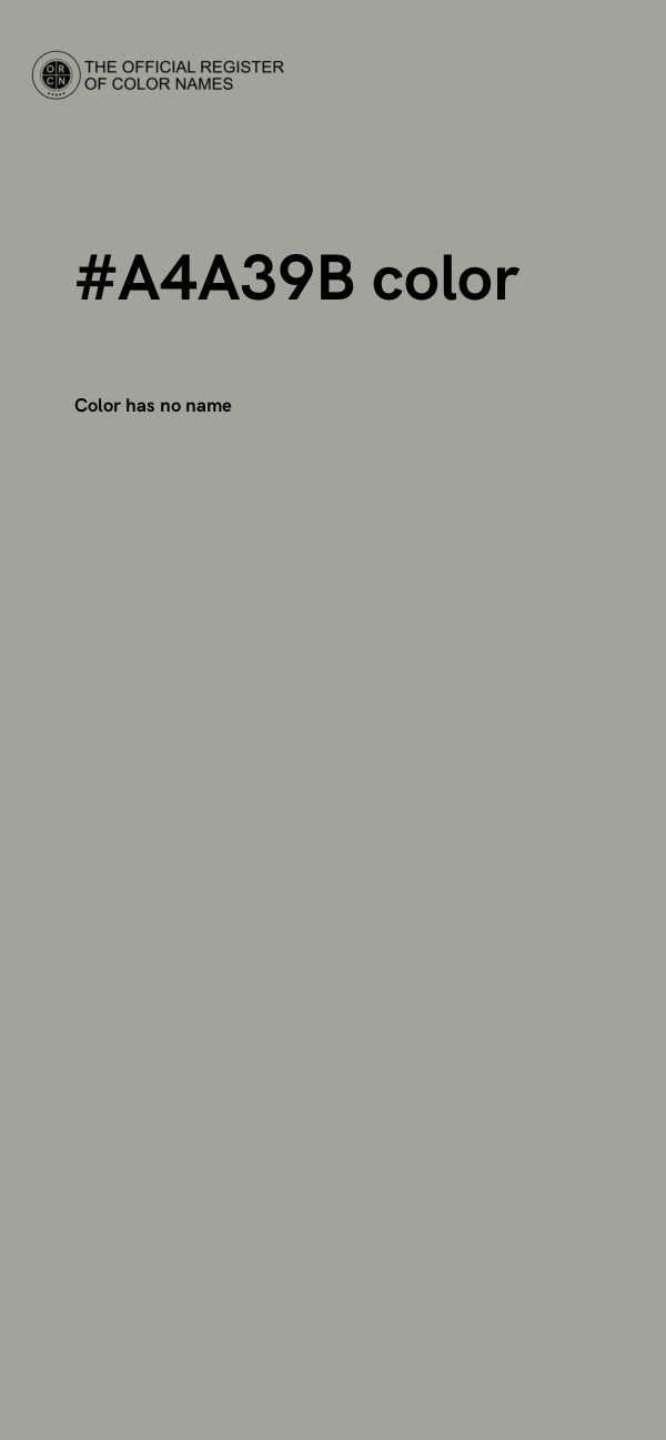 #A4A39B color image