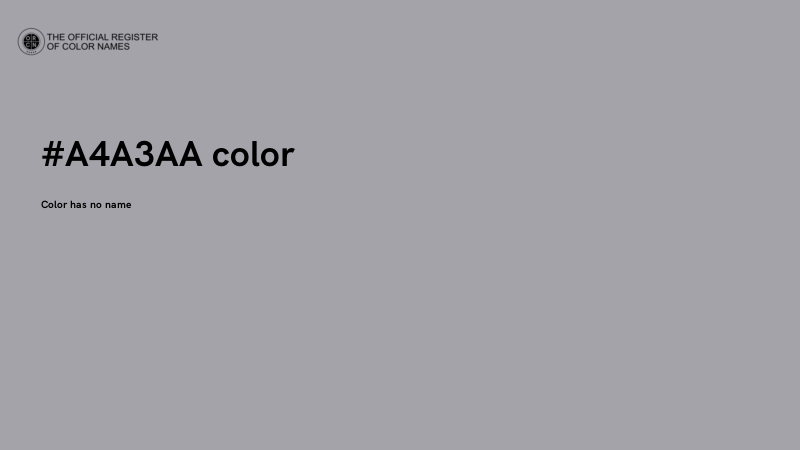 #A4A3AA color image