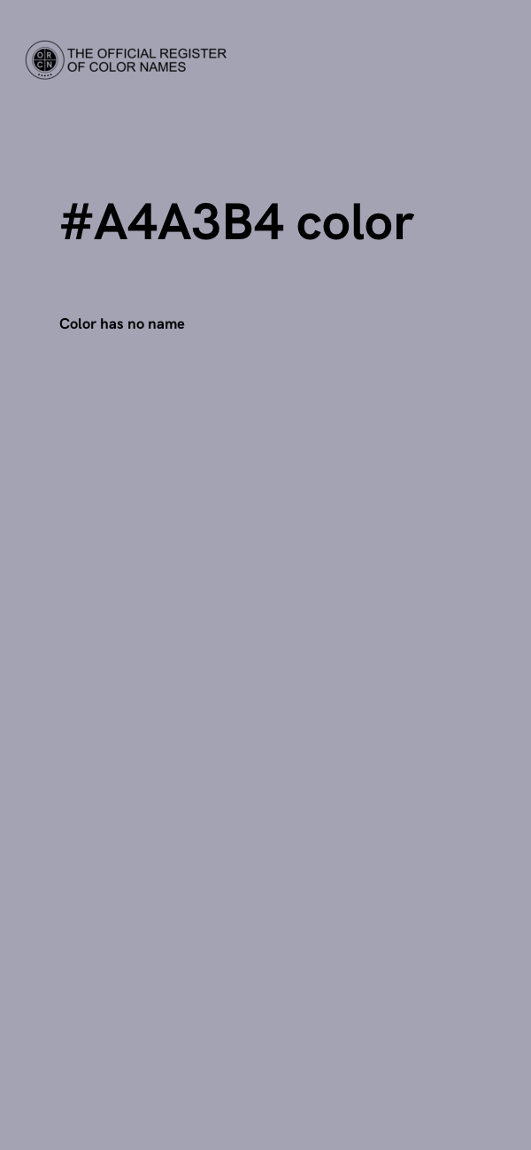 #A4A3B4 color image