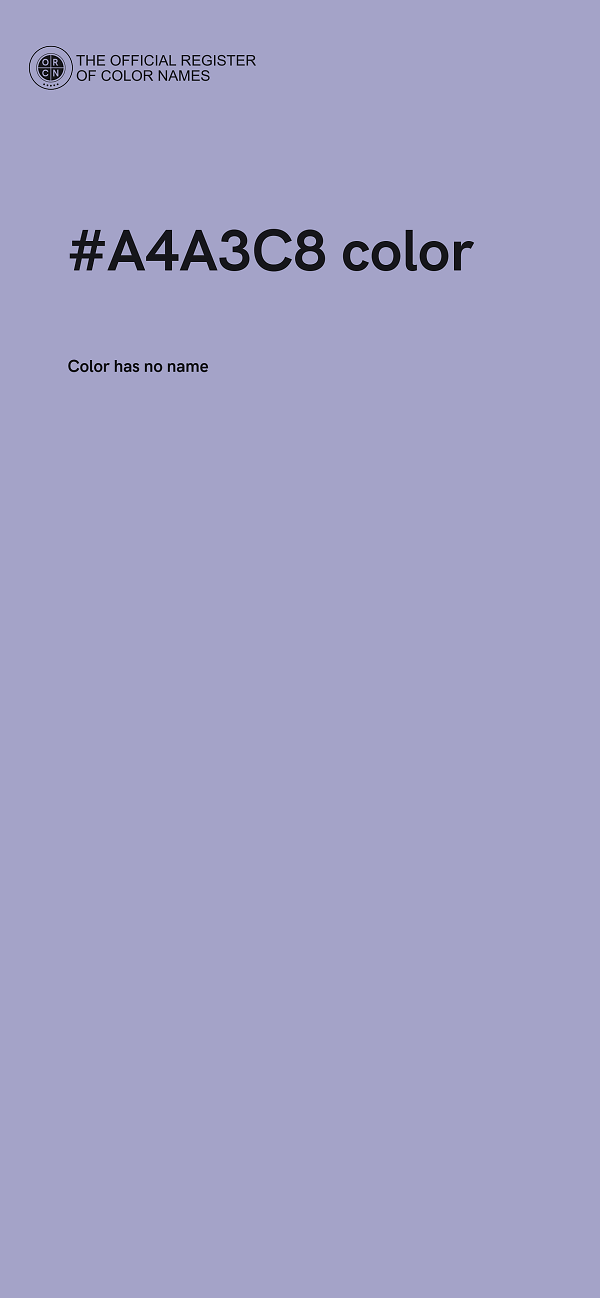 #A4A3C8 color image