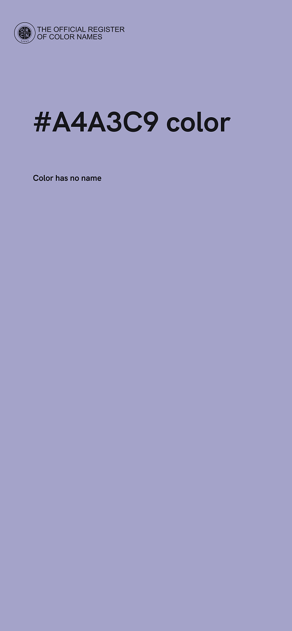 #A4A3C9 color image