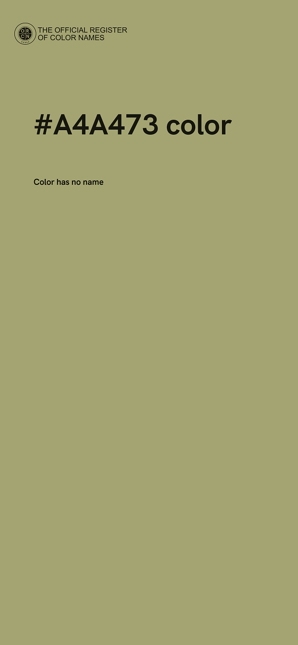 #A4A473 color image
