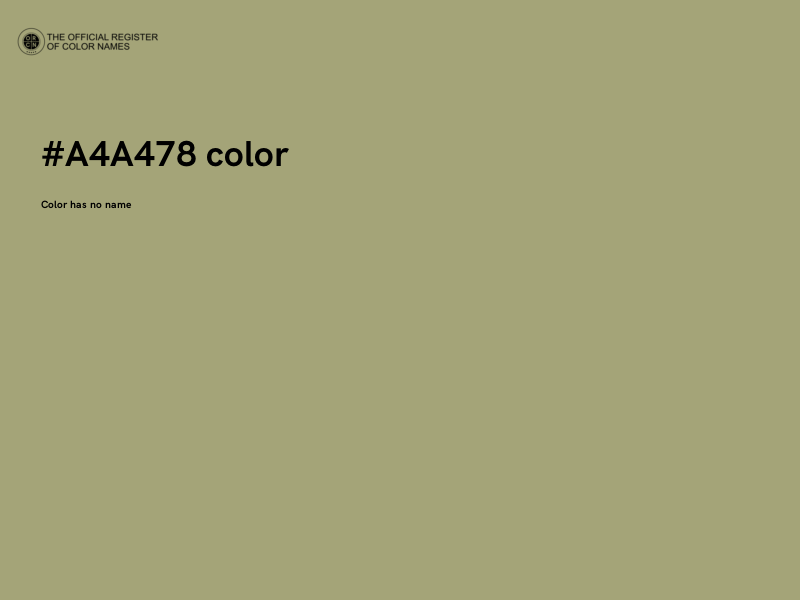 #A4A478 color image