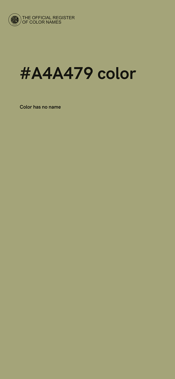 #A4A479 color image