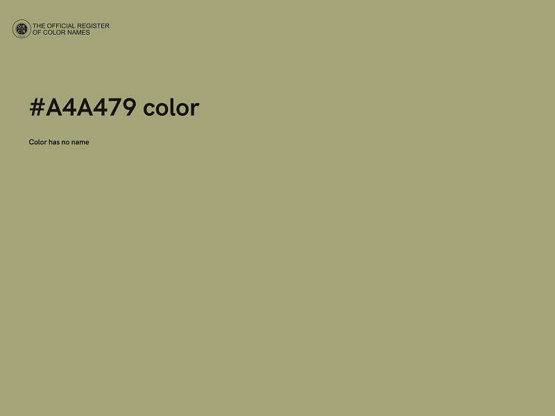 #A4A479 color image