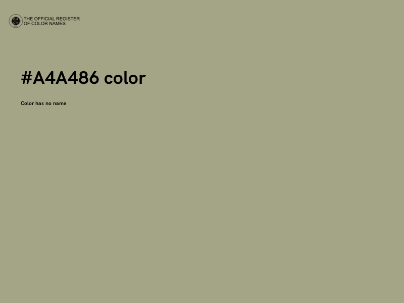 #A4A486 color image