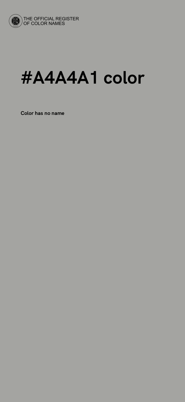 #A4A4A1 color image