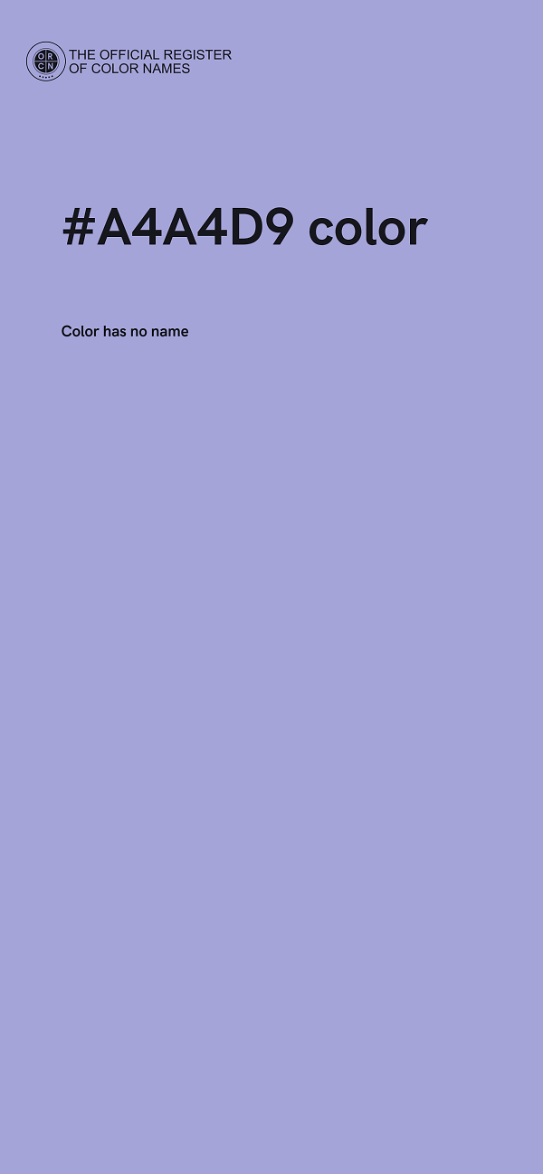 #A4A4D9 color image