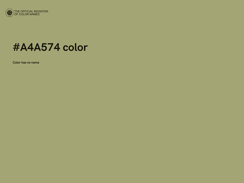 #A4A574 color image