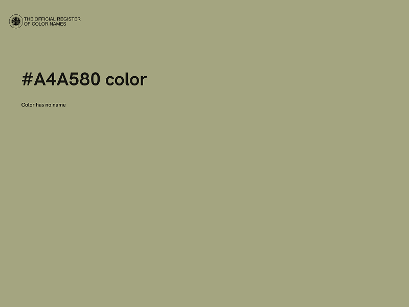 #A4A580 color image