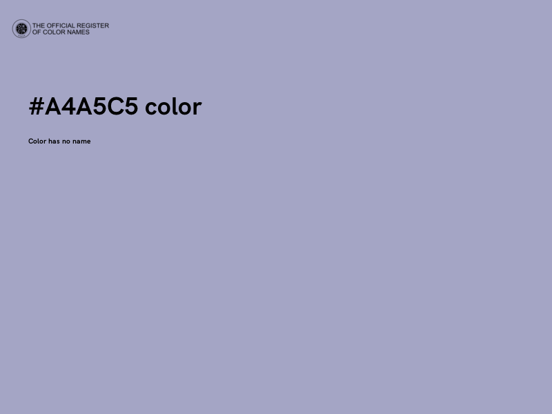 #A4A5C5 color image
