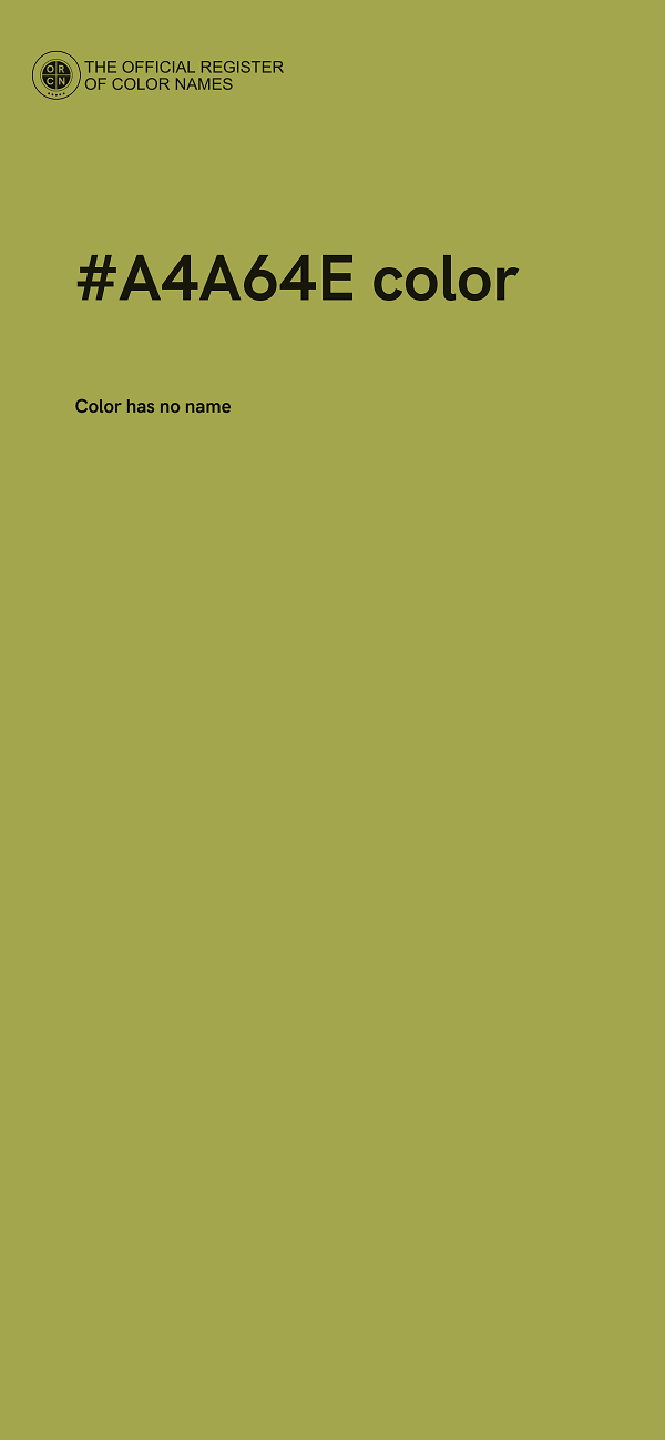 #A4A64E color image