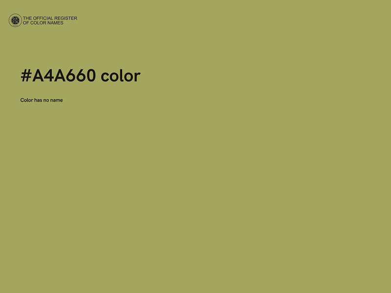 #A4A660 color image