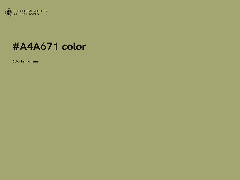 #A4A671 color image