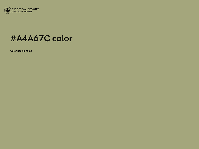 #A4A67C color image