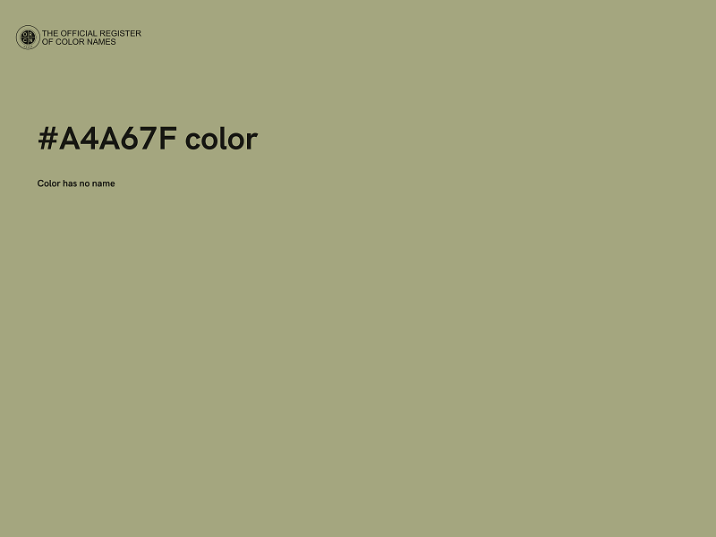 #A4A67F color image