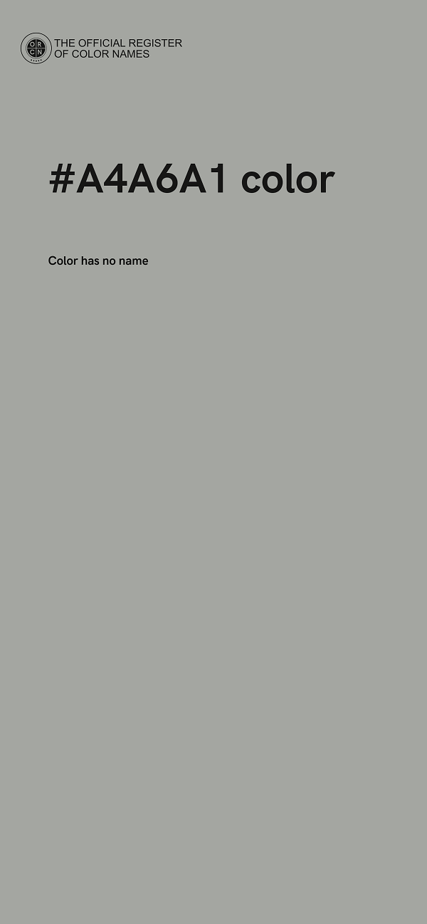 #A4A6A1 color image