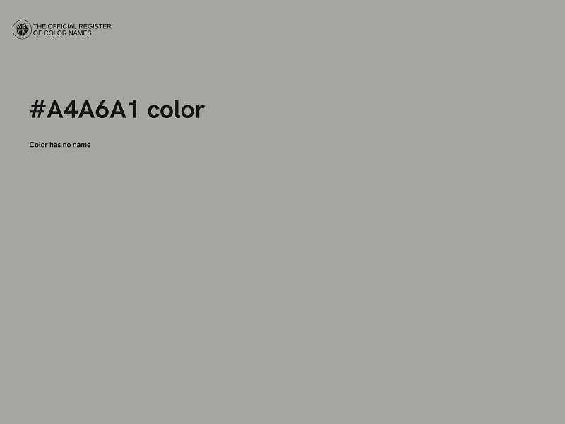 #A4A6A1 color image